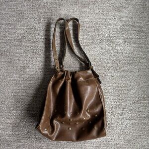 Brown leather Tianna 90s Studded Women's Bag
